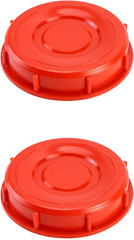 2 Pack Red IBC Tote Tank Lid 6.5” w/ Gasket Fits 163mm Cap for Liquid Storage