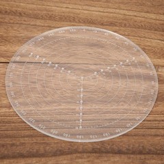 7.87 Inch Round Center Finder Compass Acrylic Wood Turning Lathe Tool Measure