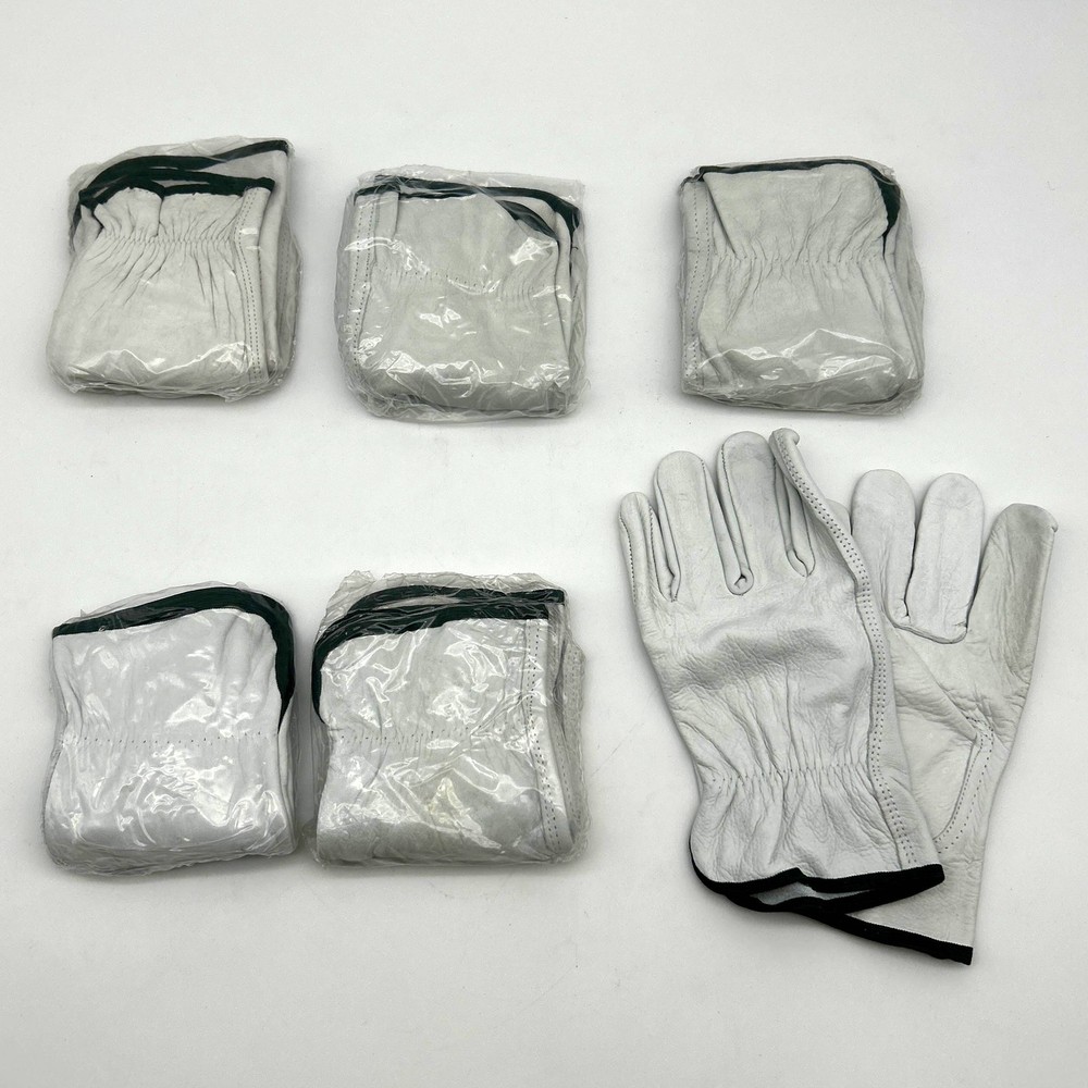 PIP 68-163 Driver Gloves Size Medium Split Cowhide Leather Vending Pks 6 Pairs