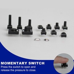 125/140PC Micro Momentary Tactile Switch SMD & DIP Touch Push Button Tact Switch