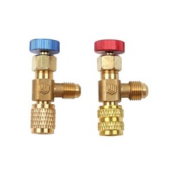 4pcs Air Conditioning Refrigerant Charging Valve, Safety Adapter for R22 R410A