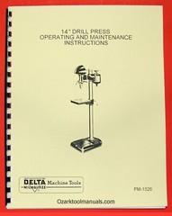 DELTA-MILWAUKEE 14″ Drill Press DP-220 Owners Instructions & Parts Manual 0239