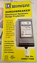 New Square D HOM2175SB 2Pole 150VAC 22KA Homline Surge Breaker Surge Protection
