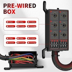 Automatic Operation 12V Relay Box – 6 Way Waterproof Panel with Fuses Included