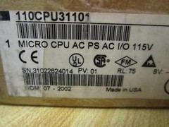 Modicon 110CPU31101 CPU Module AC Power Supply