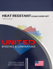 7 mil Premium Heat Resistant Polyester Crystal Clear Covers 8.5″ x 11″ – 100pk 