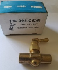 1/8 x 1/8 FNPT Female Brass Mini Globe Needle Toggle Valve 395-C Imperial