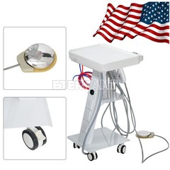 Portable Dental Mobile Delivery Unit System 4 Holes Suction Cart with Socket
