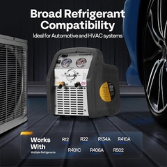 Portable Refrigerant Recovery Machine 3/4HP Single Cylinder 110-120V AC 60Hz