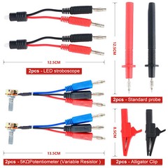 92PCS Automotive Multimeter Circuit Test Leads kit Electric Probe Alligator Clip