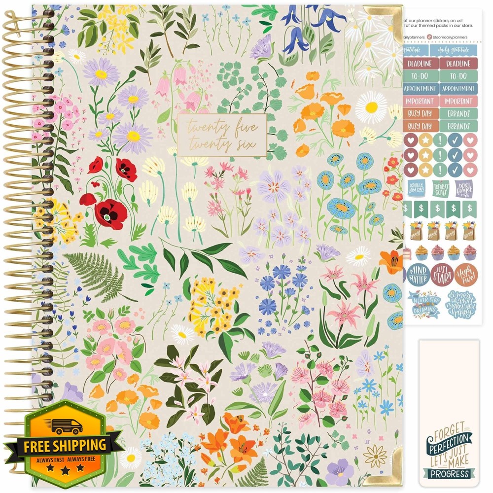bloom daily planners Beige 25-26 Planner 8.5″x11″