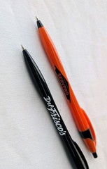 30 Misprint Click Pens JAVALINA Hub Pen Lot Halloween Theme Color ORANGE & BLACK