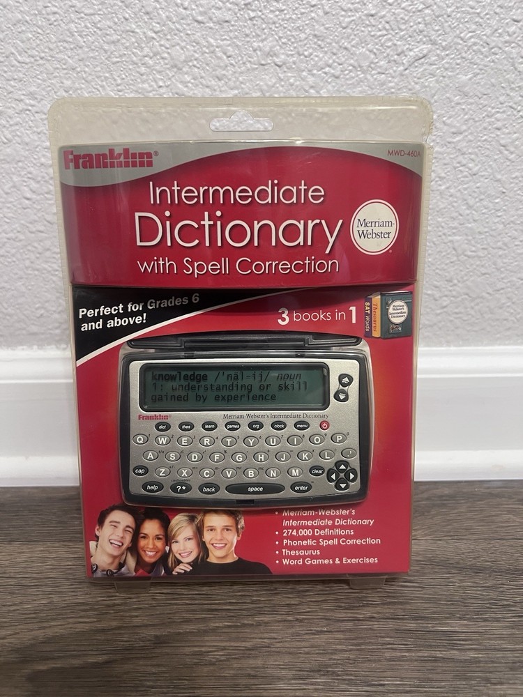 Franklin Merriam Webster Dictionary & Thesaurus MWD-460 Spell Correction – New