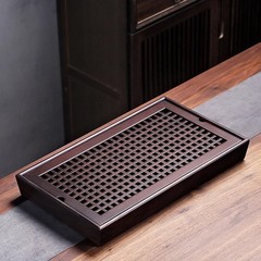 X-Large 19 Inch Bamboo Chinese Gongfu Tea Ceremony Tray with Drain Drainage T…