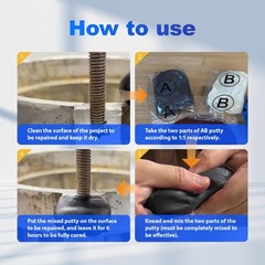 epoxy Putty, Fast Repair of Metal, Plastic, Wood, Stainless Steel, Fiberglass…