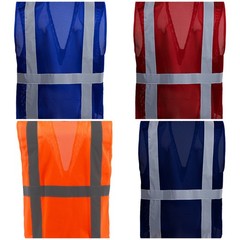 Multi Color Reflective Safety Vests with 4 Pockets