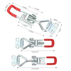 6 Pack Adjustable Toggle Latch Clamp Quick Release Pull Latch for Tool Box