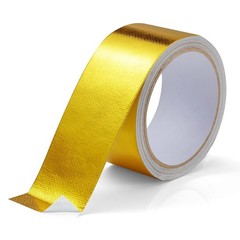 Aluminum Foil Tape, 2in x 33FT Fiberglass Heat Shield Tape, Golden Self-Adhes…