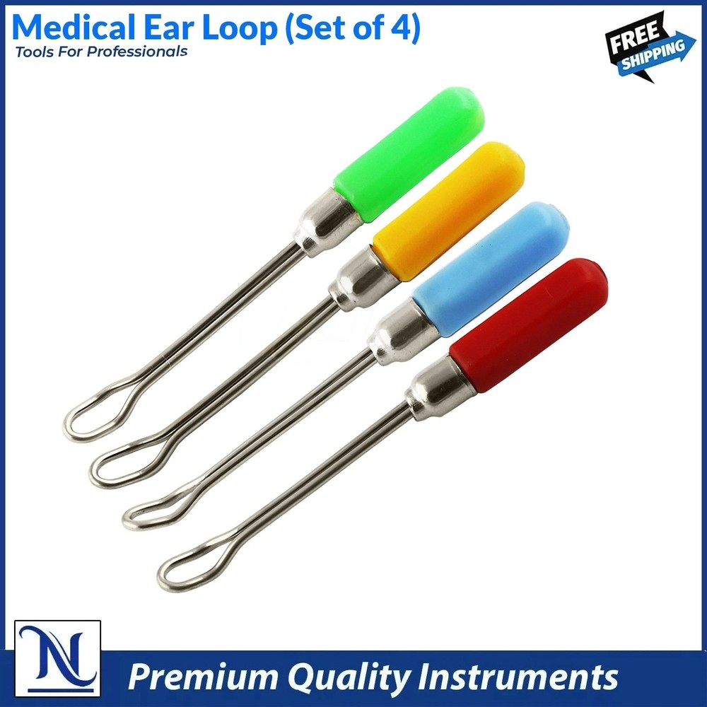 Medical Ear Wax Removal Curettes ENT Ear Cleaning Tool Set with Colorful Handle