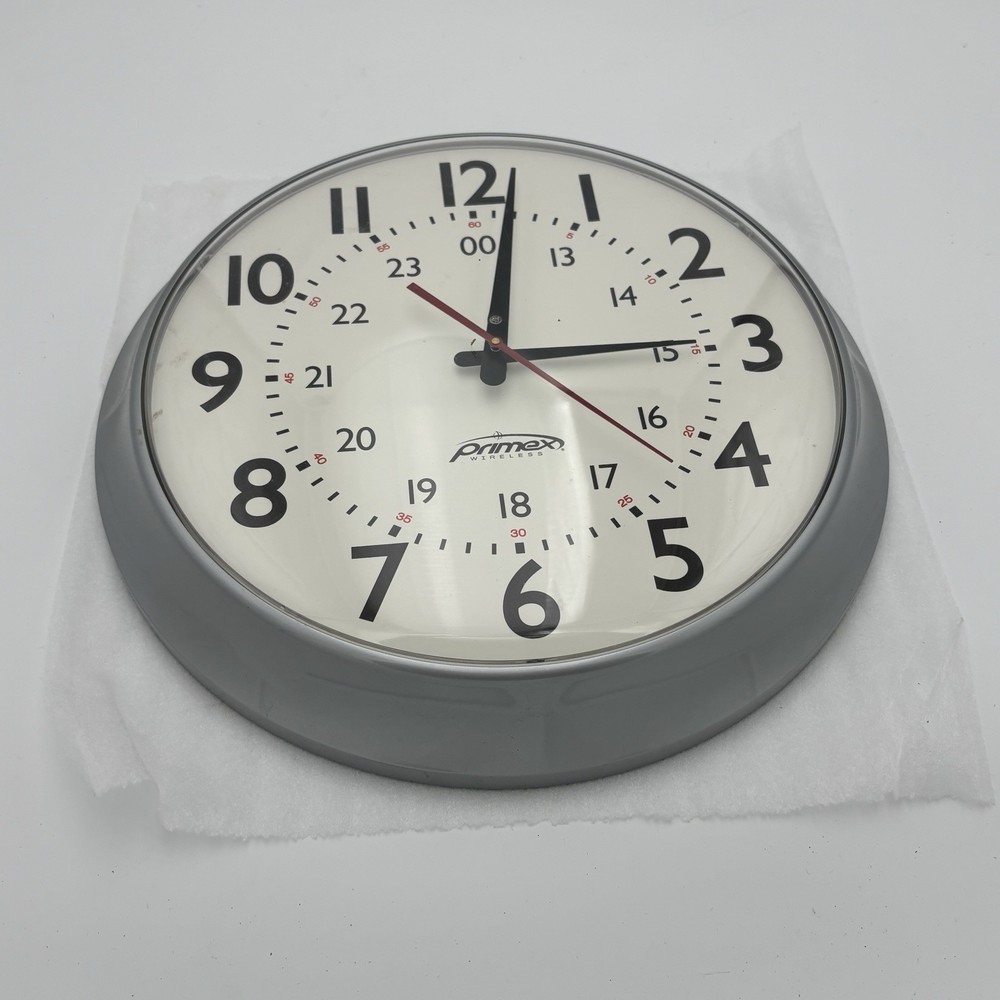 Primex Plastic Wireless Wall Clock W/out Transmitter Used GUARANTEED