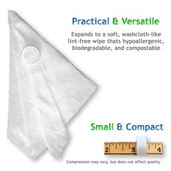 WYSI Multi-Purpose Wipes – 100 Tablets & Travel Tube – Biodegradable, Scent-Free