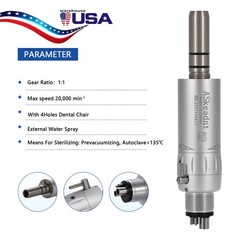 AS Dental Slow Low Speed Handpiece Air Motor E-type 4 Holes