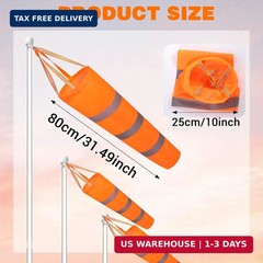 4 Pcs Airport Windsocks Measurement Sock Bag with Reflective Belt Oxford Fabric