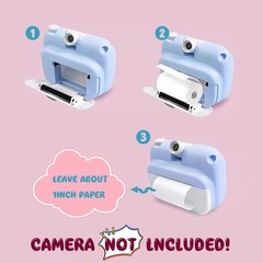 20 Rolls Kids Instant Print Paper Refill Digital Film 2.2Inchx20Ft