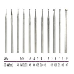 Wave Dental Carbide Bur Round HP 1 2 3 4 5 6 8 10 44.5mm Long Straight Low Speed