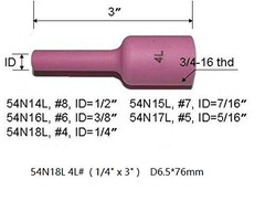 RIVERWELD TIG Alumina Nozzle Ceramic Cups Long Large Assort size, Pink