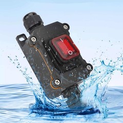 DC 12V-24V Inline Cord Switch IP67 Waterproof Outdoor ON/Off Toggle Switch