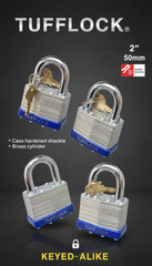 50mm 2inch Laminated Pad Locks Keyed the Same Alike