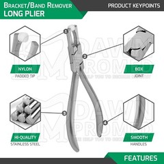 Bracket Removing Long Posterior Adhesives Band Remover Dental Orthodontic Pliers