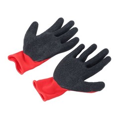12 Pairs Crinkle Latex Rubber Coated Grip Work Gloves Cut Resistant Size L