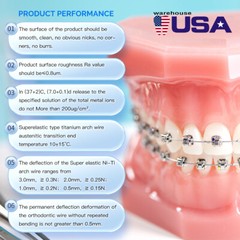 USA Dental Orthodontic Super Elastic NITI Round Arch Wires All Sizes Ovoid Form