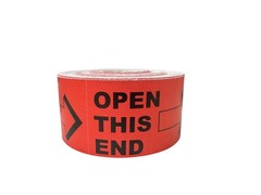 Shipping Labels- 2×4 Open This End (Side Arrow) 500 labels per roll, 1-12 Rolls