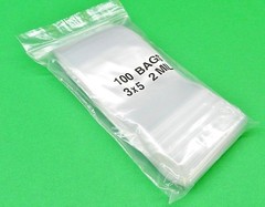3″ x 5″ Reclosable Bag 100 Clear 2mil Resealable Poly Bags 3×5 2 Mil