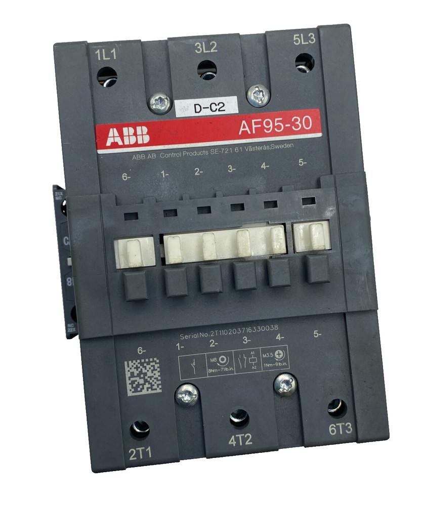 ABB AF95-30 CONTACTOR W/CAL18-11 CONTACT BLOCK 1000V 145A AF9530, CAL1811 🎯