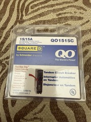 Square D Circuit Breaker 15/15A QO1515C Single Pole Tandem 1 Pole Breaker F3