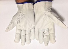 12 Pair Pack Cow Hide Grain Leather Driver, work ,safety golves Size (L)