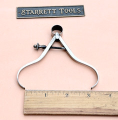Rare/Antique STARRETT No.76 Thread Calipers W/Square Legs, 3.0” Size & Capacity!