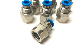 Festo QSSF-1/4-6-B Bulkhead Push-In Fitting G1/4″ x 6mm Tube 153164 LOT OF 7