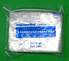 Zippit 4″ x 8″ Clear 2mil Reloc Poly Bags Reclosable Bag 100 Pcs Resealable 4×8