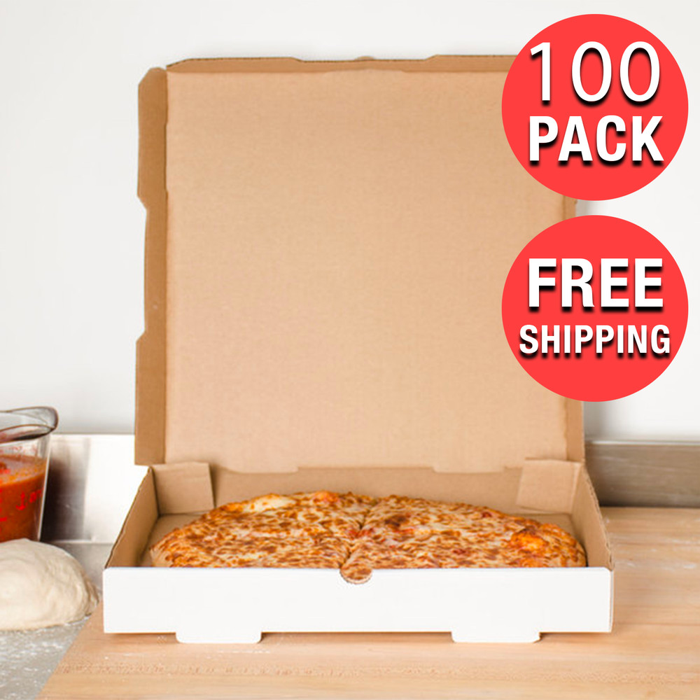 (100-Case) 18″ x 18″ x2″ White Corrugated Plain Pizza Bakery Square Take-Out Box