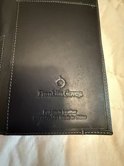 Franklin Covey Full-Grain Leather Compact Planner Weekly/Monthly Undated Black