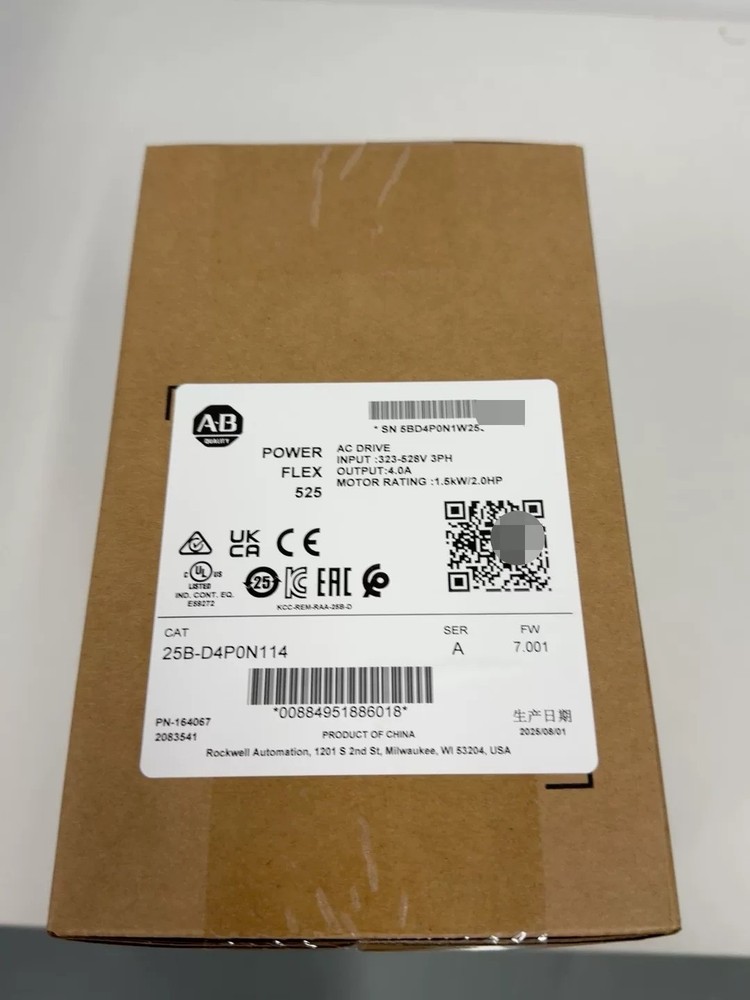 Power Flex 525 1.5kW 2HP AC Drive 25B-D4P0N104 New In Box