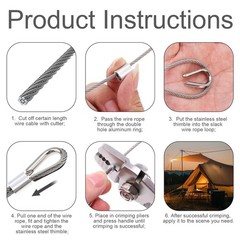 50Pcs M5 Wire Rope Thimbles 3/16″ Stainless Steel Thimble for Diameter Cable