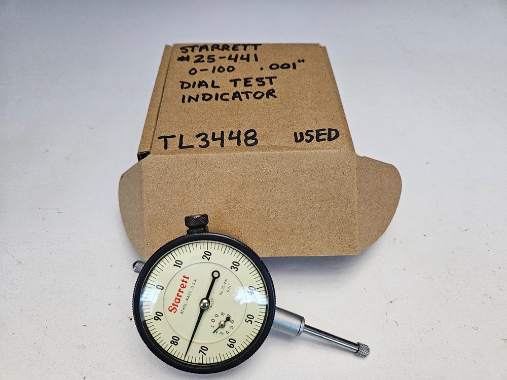 STARRETT #25-441 0-100 .001″ DIAL TEST INDICATOR USA (TL3448)