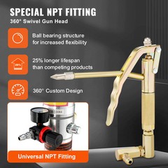 VEVOR Grease Pump Air Operated Grease Pump 0.6-0.8Mpa 13 ft Hose & Grease Gun