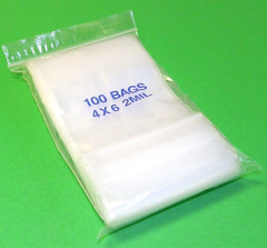 4×6 Reloc Zippit Bags Clear 2 Mil Reclosable Poly Bag 4″ x 6″ Pack of 100